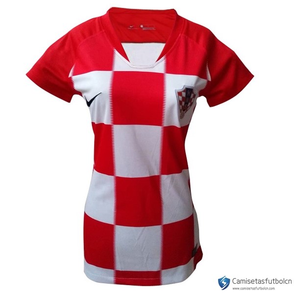 Camiseta Seleccion Croatia Primera equipo Mujer 2018 Rojo